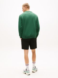 Tommy Flag Brushed Fleece Sweatshirt — Green 4