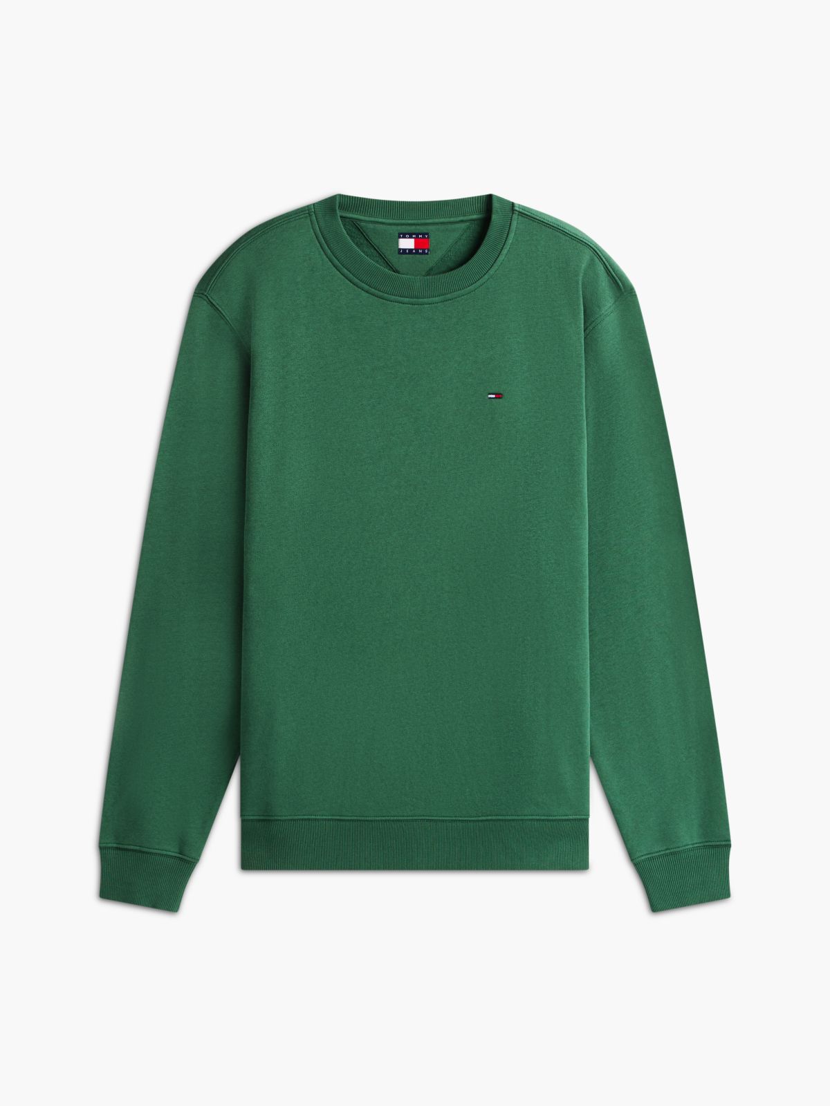 Tommy Flag Brushed Fleece Sweatshirt — Green