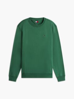 Tommy Flag Brushed Fleece Sweatshirt — Green 5