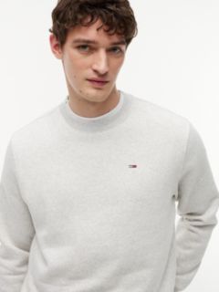 Tommy Flag Brushed Fleece Sweatshirt — Grey 3