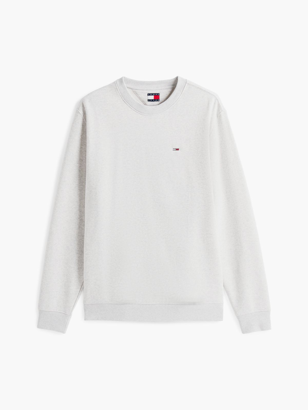 Tommy Flag Brushed Fleece Sweatshirt — Grey