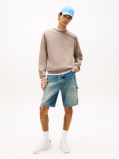 Tommy Flag Brushed Fleece Sweatshirt — Grey 3