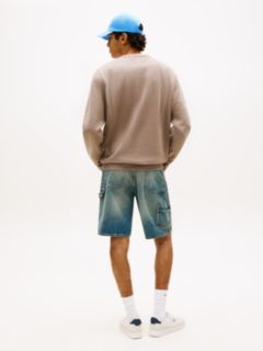 Tommy Flag Brushed Fleece Sweatshirt — Grey 4