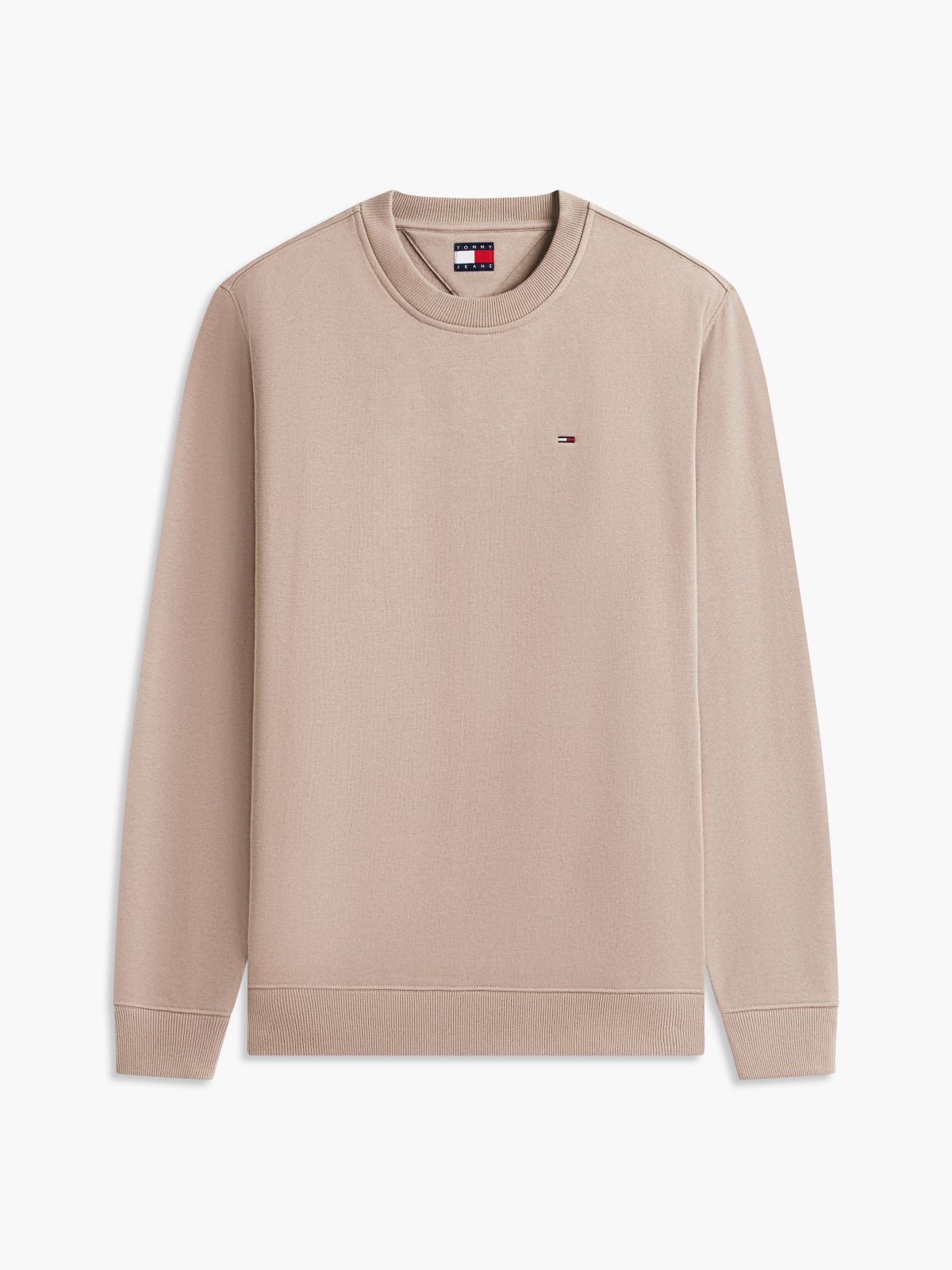 Tommy Flag Brushed Fleece Sweatshirt — Grey
