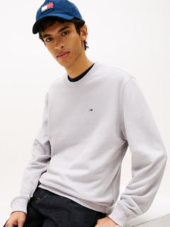 Tommy Flag Brushed Fleece Sweatshirt — Grey 2