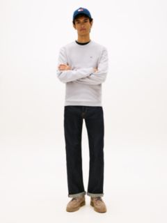 Tommy Flag Brushed Fleece Sweatshirt — Grey 3