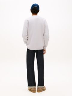 Tommy Flag Brushed Fleece Sweatshirt — Grey 4