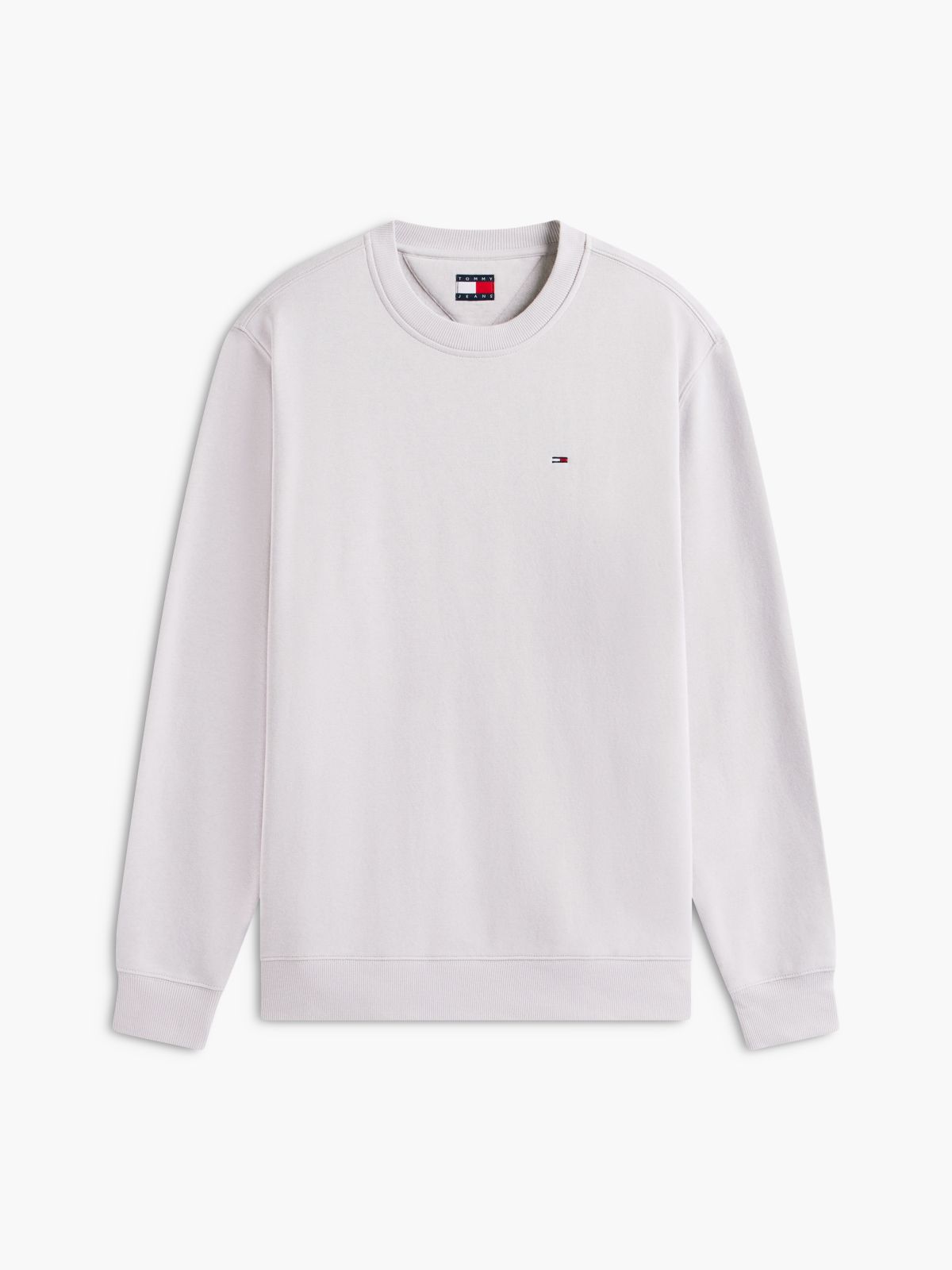 Tommy Flag Brushed Fleece Sweatshirt — Grey