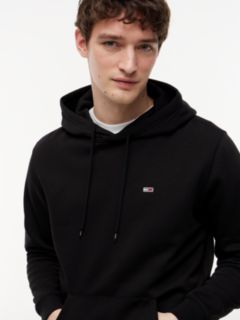 Flag Embroidery Fleece Drawstring Hoody — Black 3