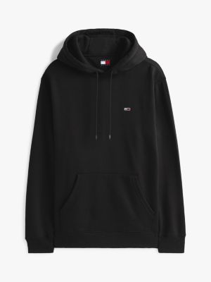 czarny bluza z czesanej dzianiny dla mężczyźni - tommy jeans