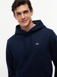 Flag Embroidery Fleece Drawstring Hoody — Blue 3
