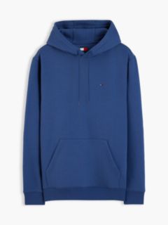 Flag Embroidery Fleece Drawstring Hoody — Blue 5