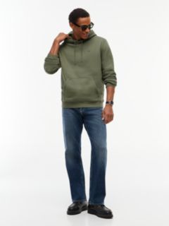 Flag Embroidery Fleece Drawstring Hoody — Green 2