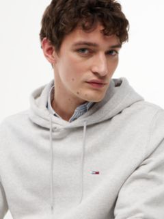 Flag Embroidery Fleece Drawstring Hoody — Grey 3