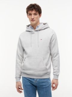 Flag Embroidery Fleece Drawstring Hoody — Grey 1
