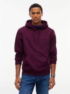 Flag Embroidery Fleece Drawstring Hoody — Purple 1