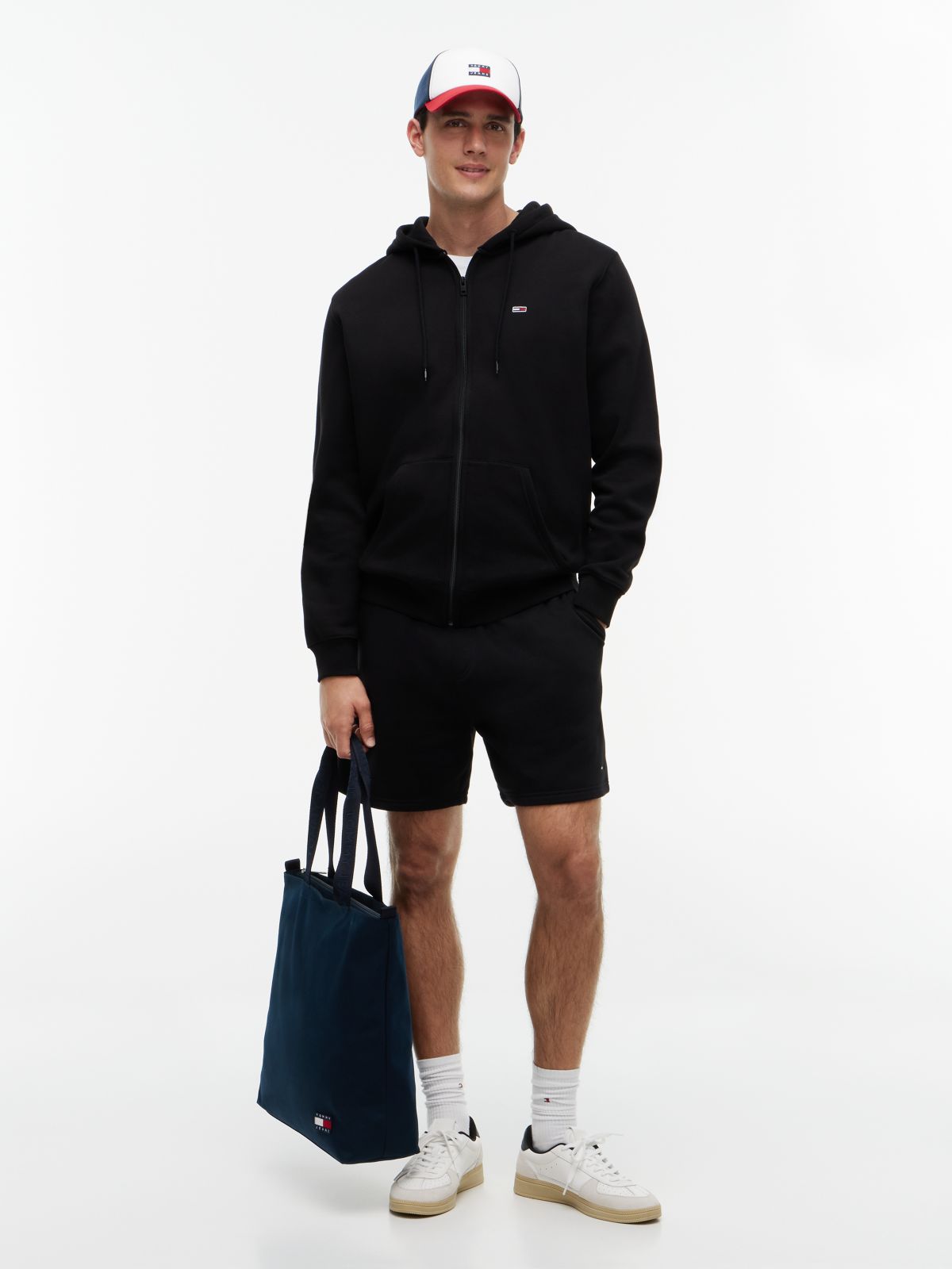 Brushed Fleece Zip-Thru Hoody — Black