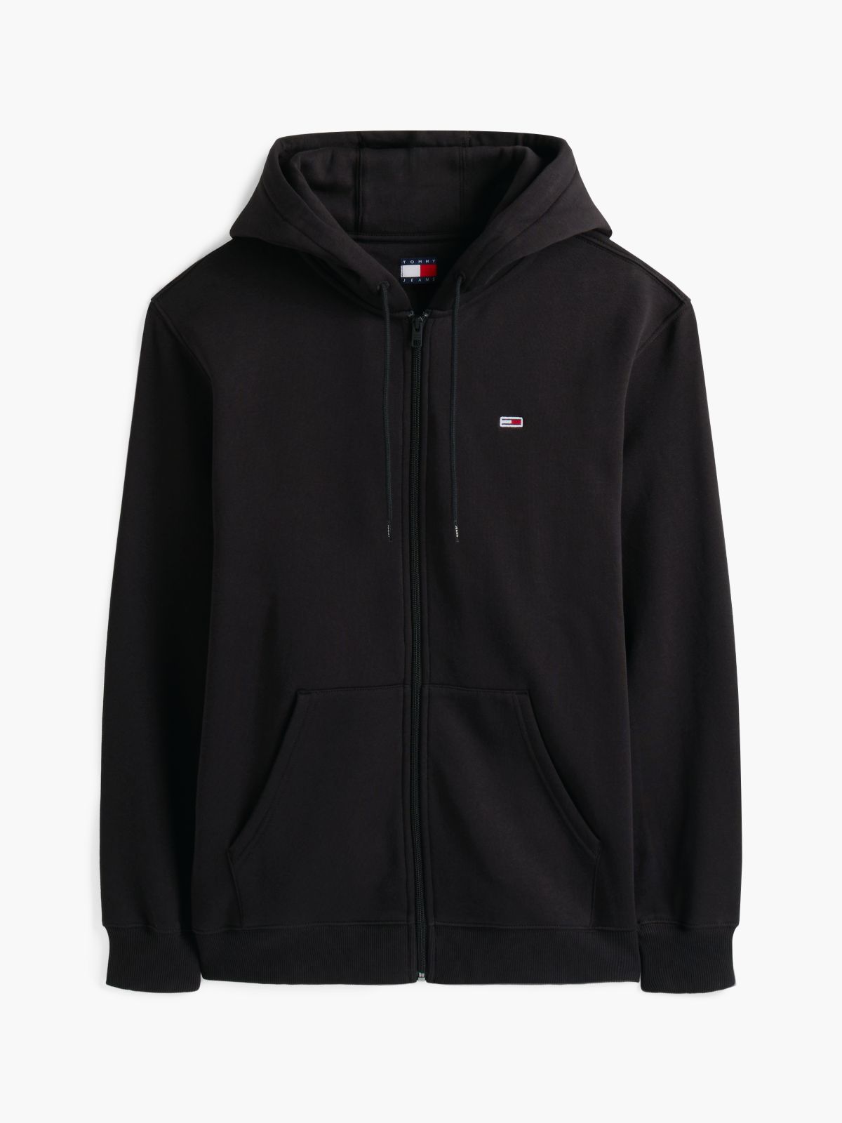 Brushed Fleece Zip-Thru Hoody — Black