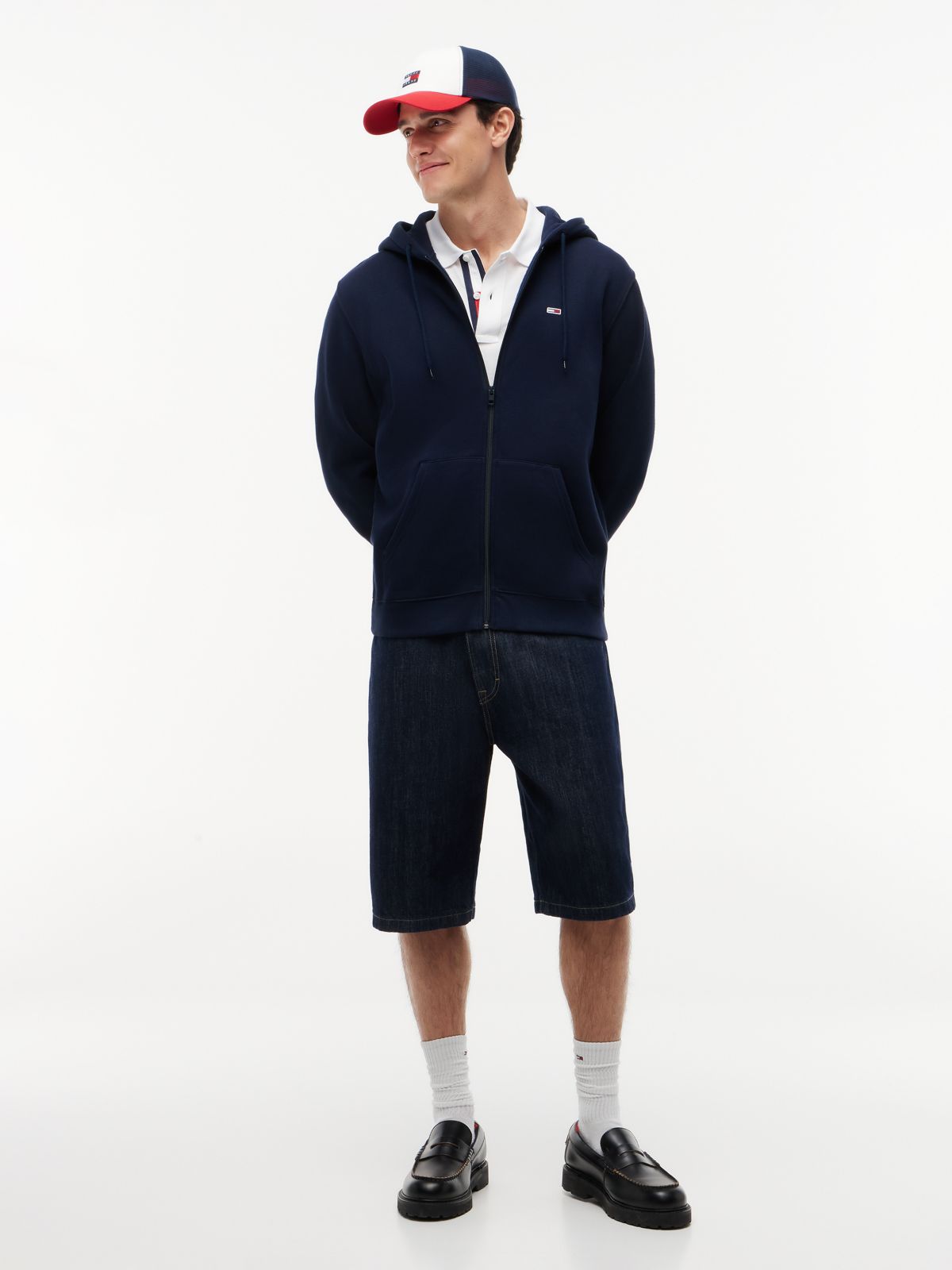 Brushed Fleece Zip-Thru Hoody — Blue