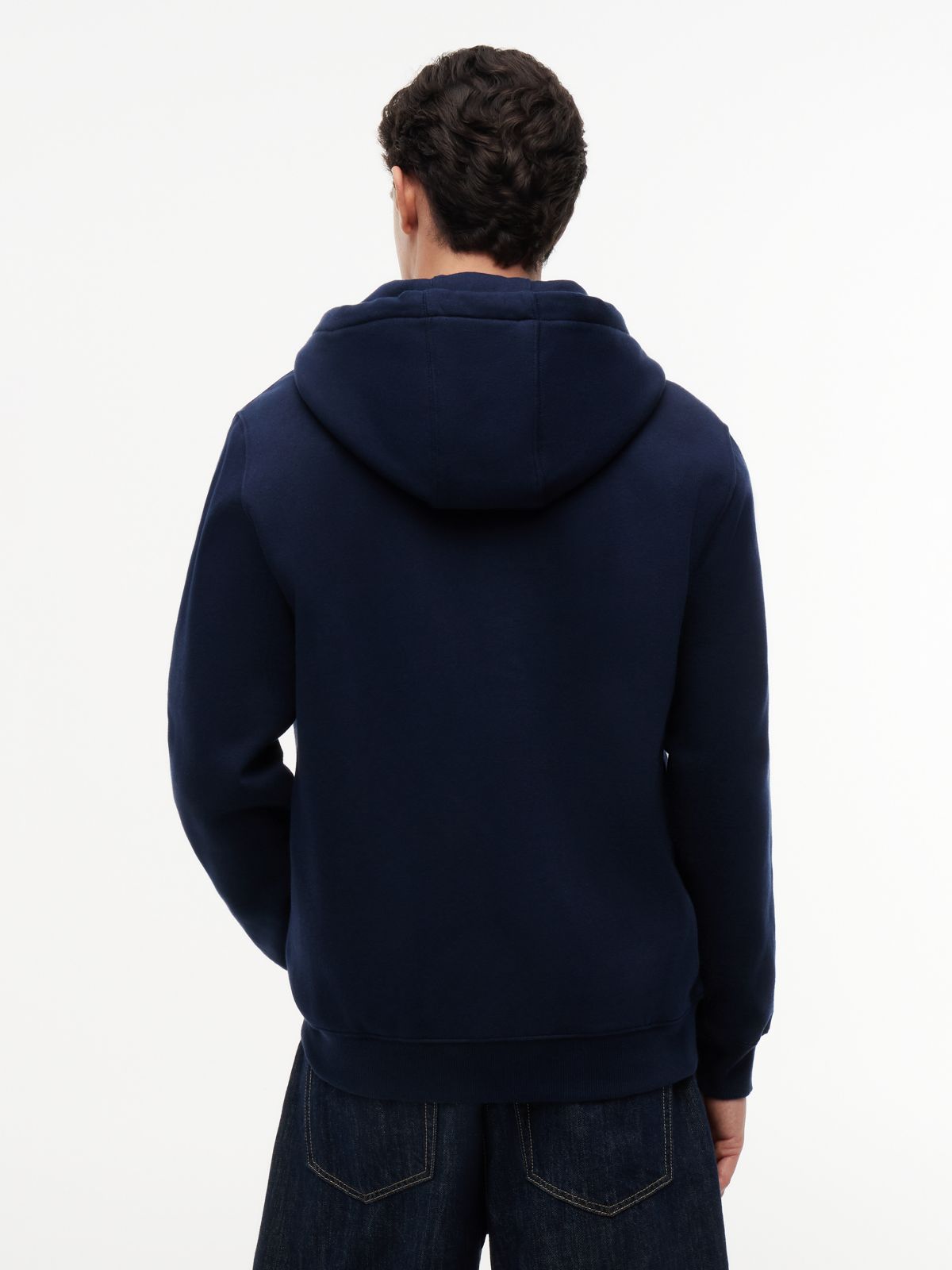 Brushed Fleece Zip-Thru Hoody — Blue