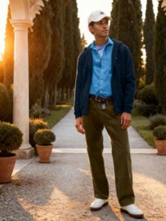 Brushed Fleece Zip-Thru Hoody — Blue 5