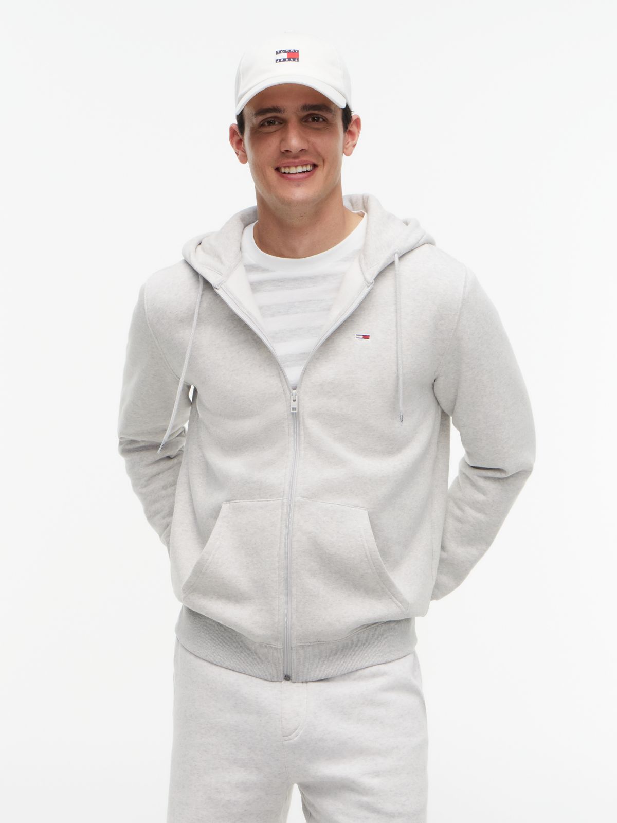 Brushed Fleece Zip-Thru Hoody — Grey