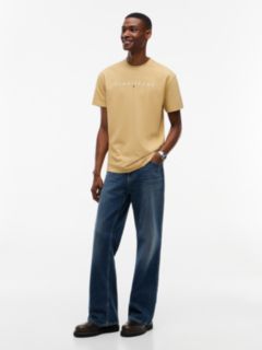 Linear Logo Jersey T-Shirt — Beige 2