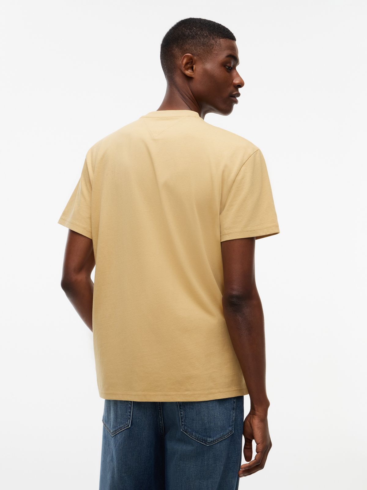 Linear Logo Jersey T-Shirt — Beige