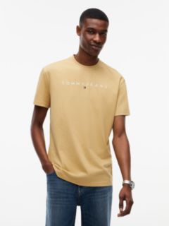 Linear Logo Jersey T-Shirt — Beige 1