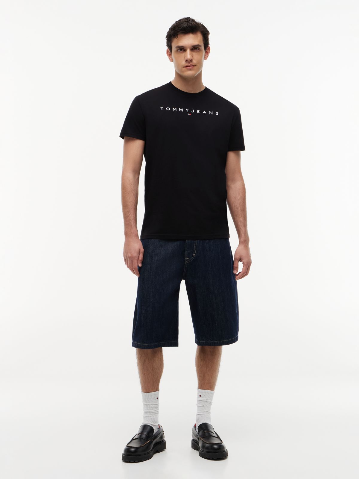 Linear Logo Jersey T-Shirt — Black