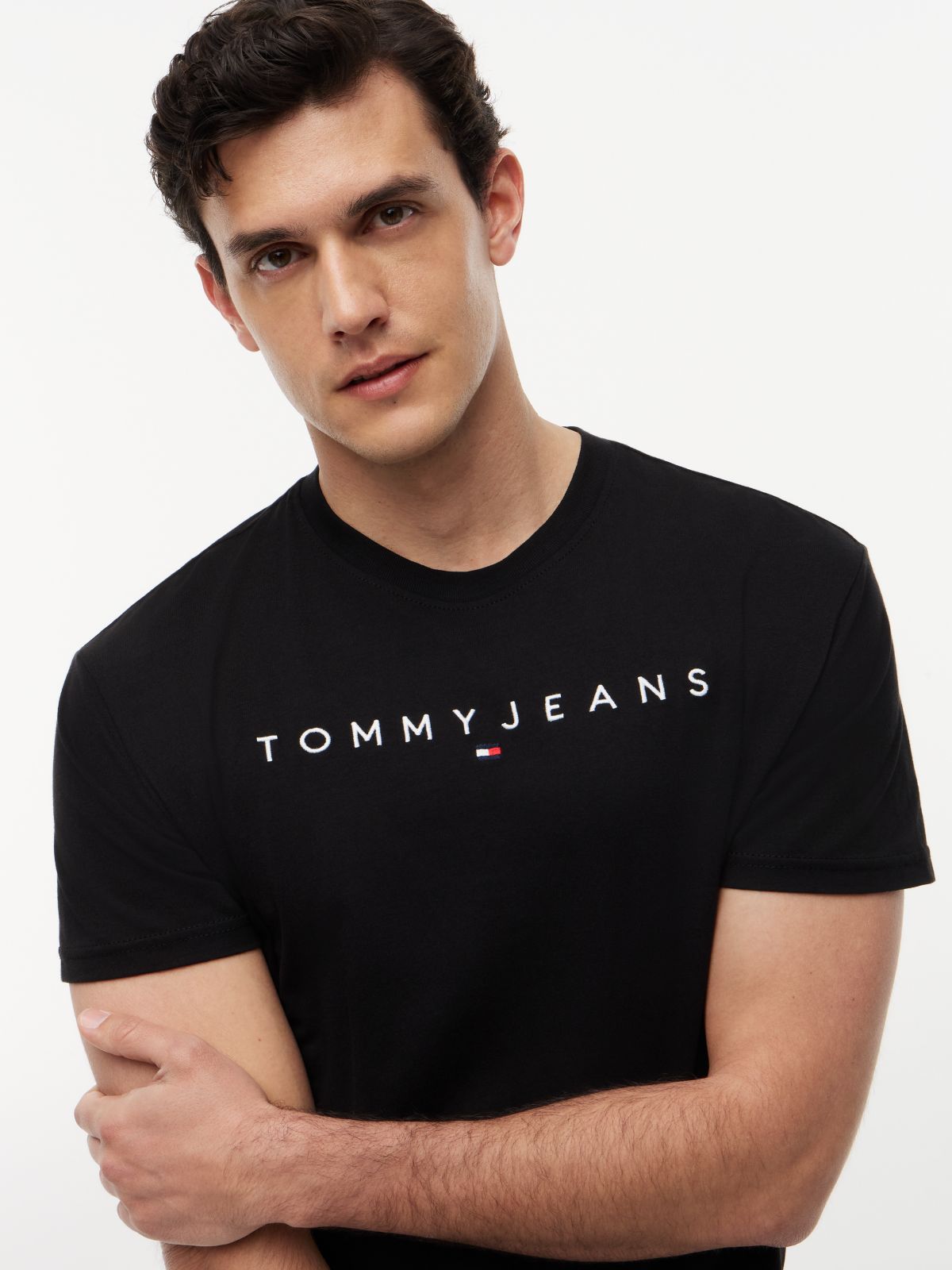 Linear Logo Jersey T-Shirt — Black