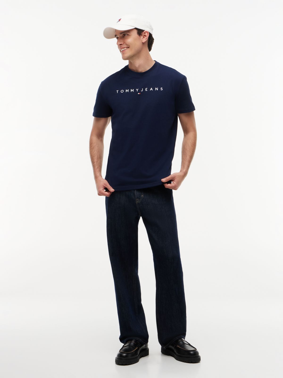 Linear Logo Jersey T-Shirt — Blue