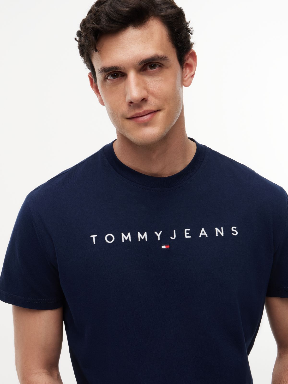 Linear Logo Jersey T-Shirt — Blue