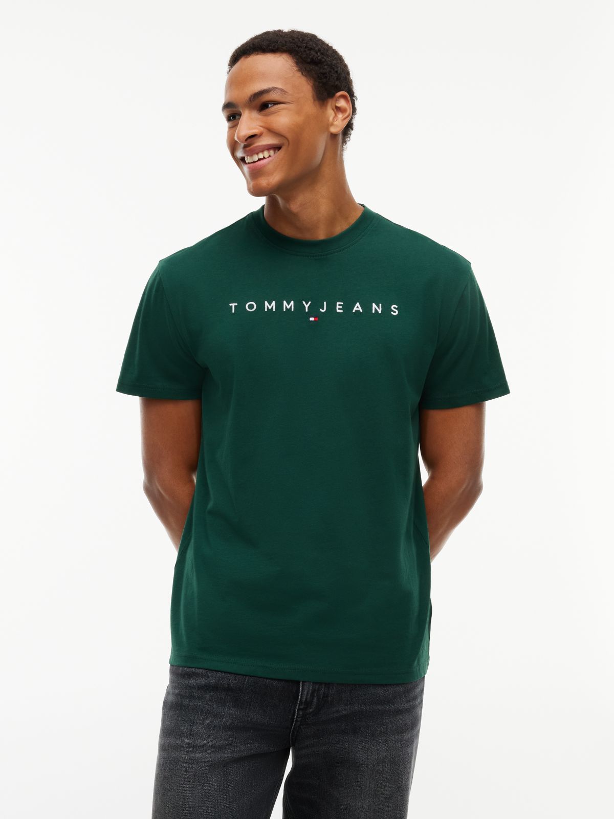 Linear Logo Jersey T-Shirt — Green