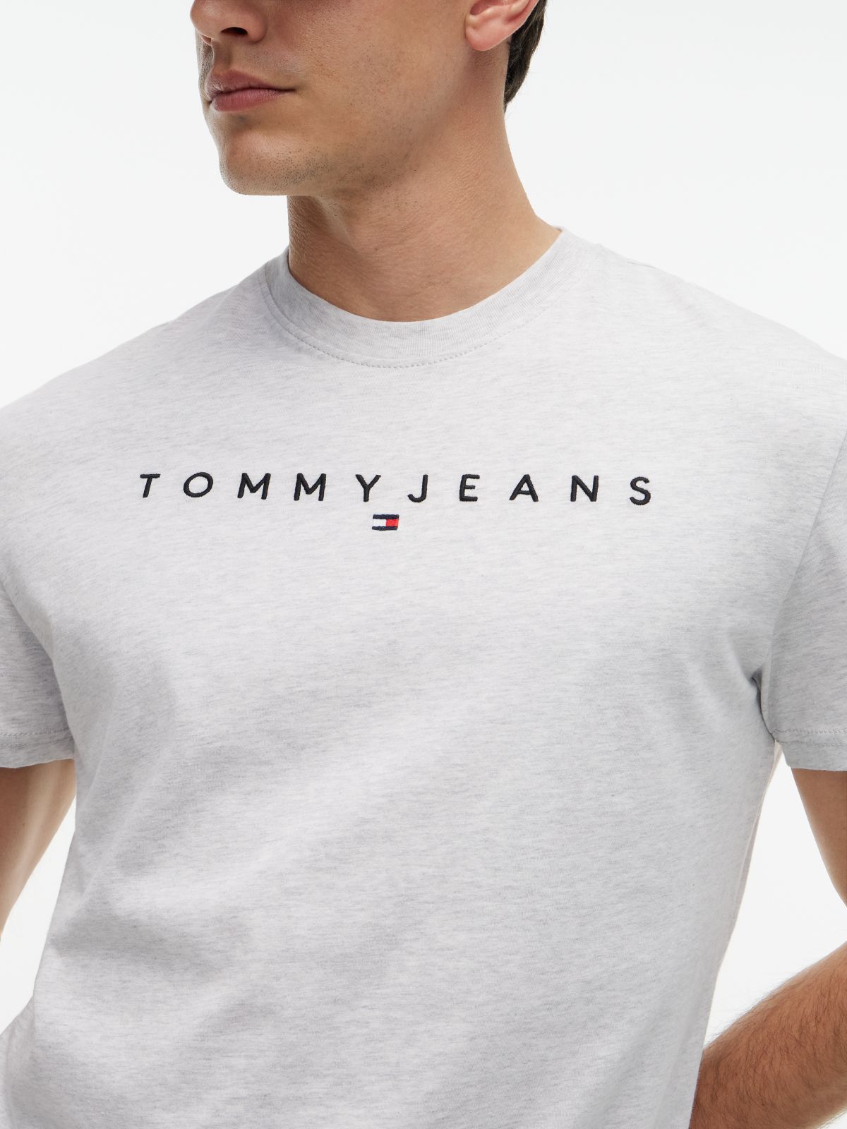 Linear Logo Jersey T-Shirt — Grey