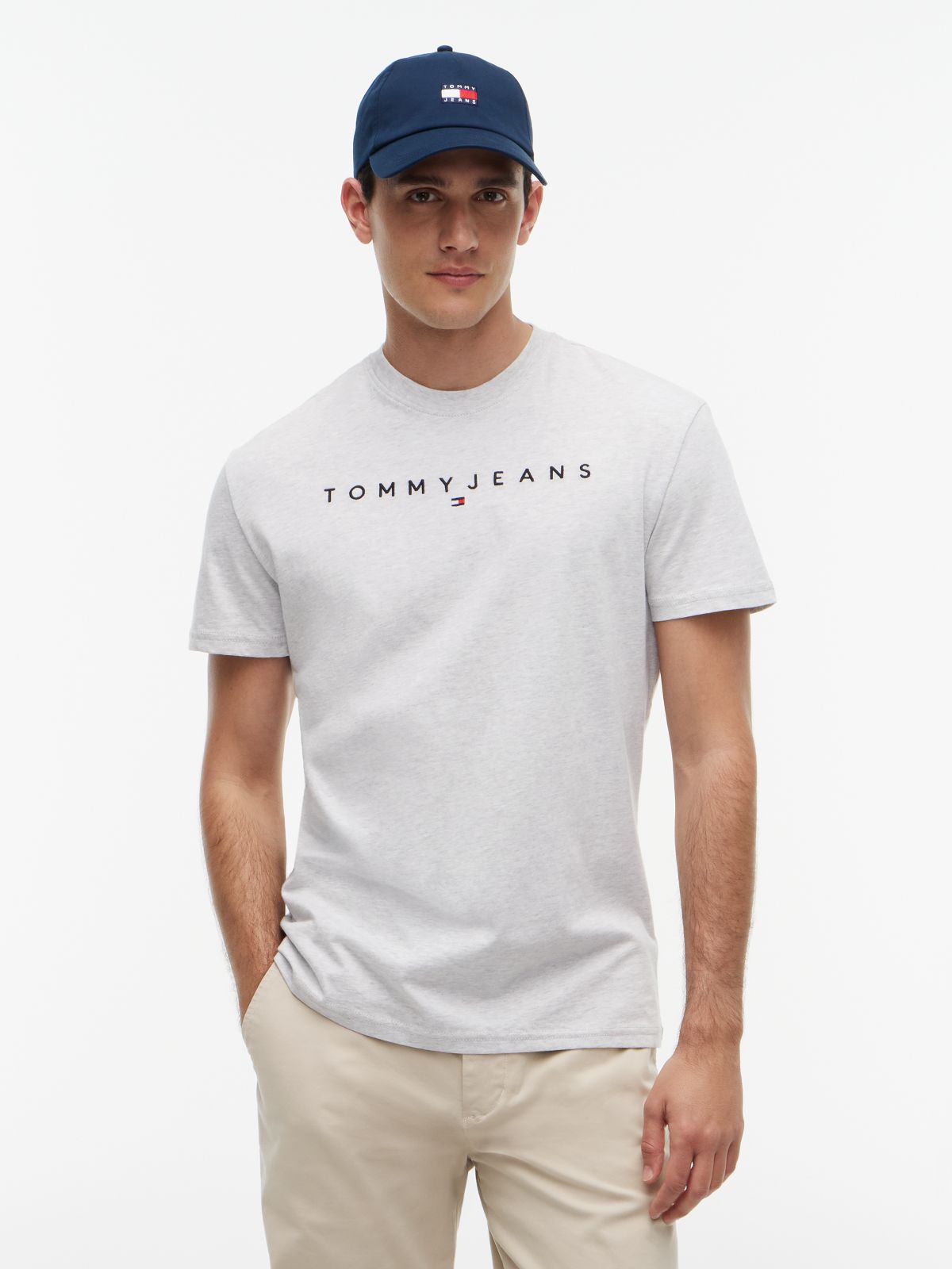 Linear Logo Jersey T-Shirt — Grey