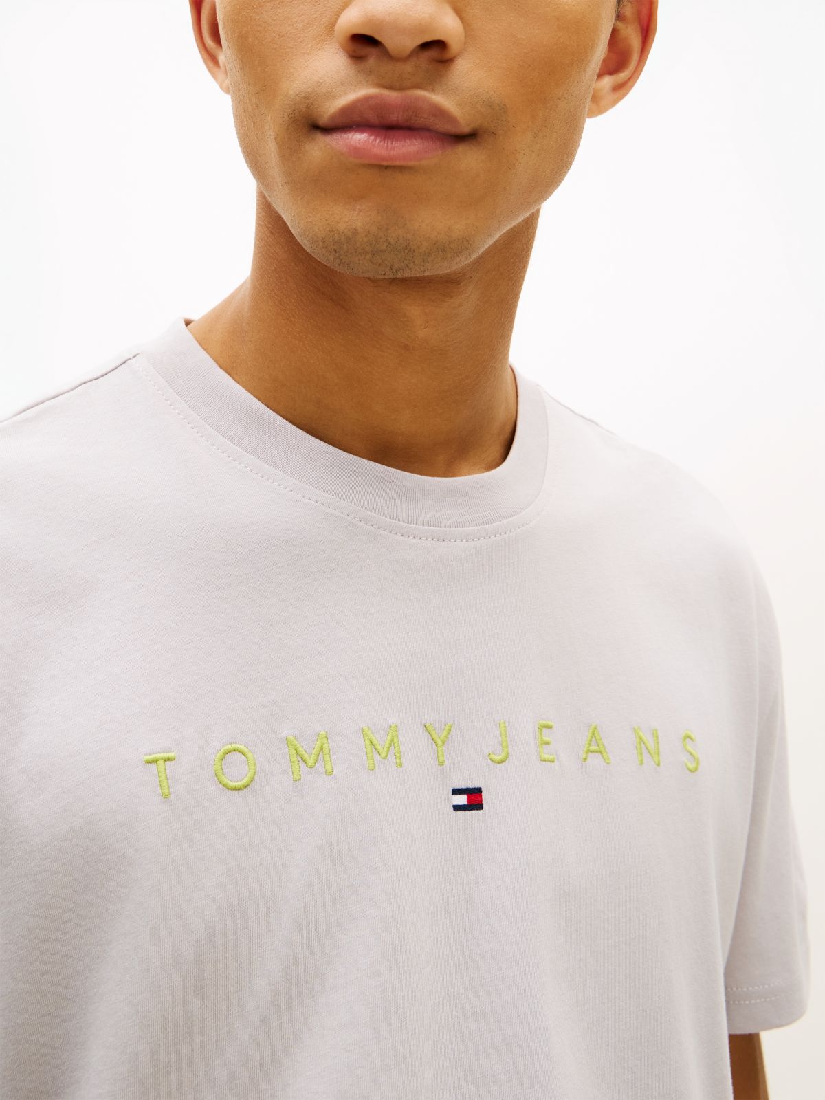 Linear Logo Jersey T-Shirt — Grey