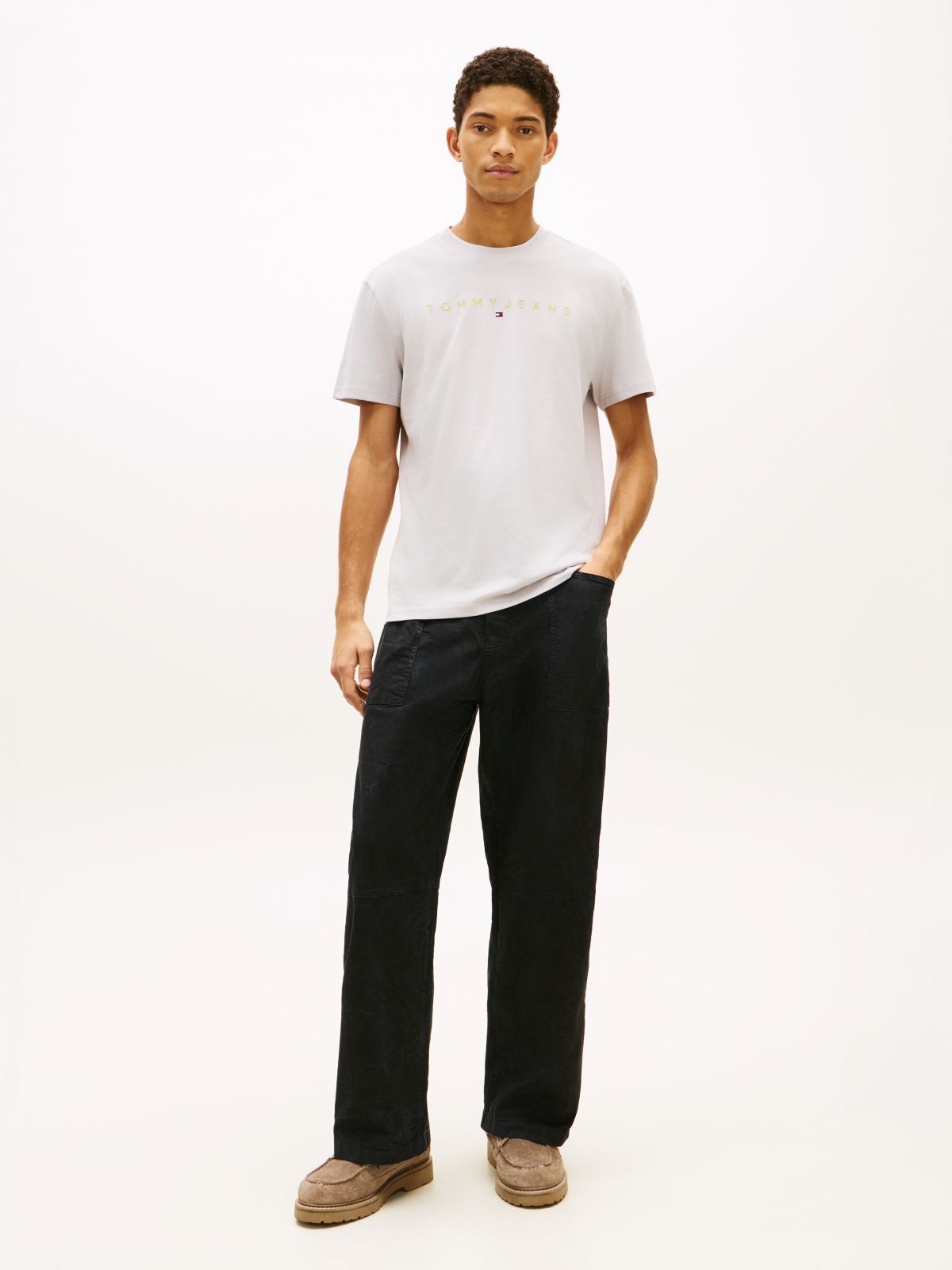 Linear Logo Jersey T-Shirt — Grey