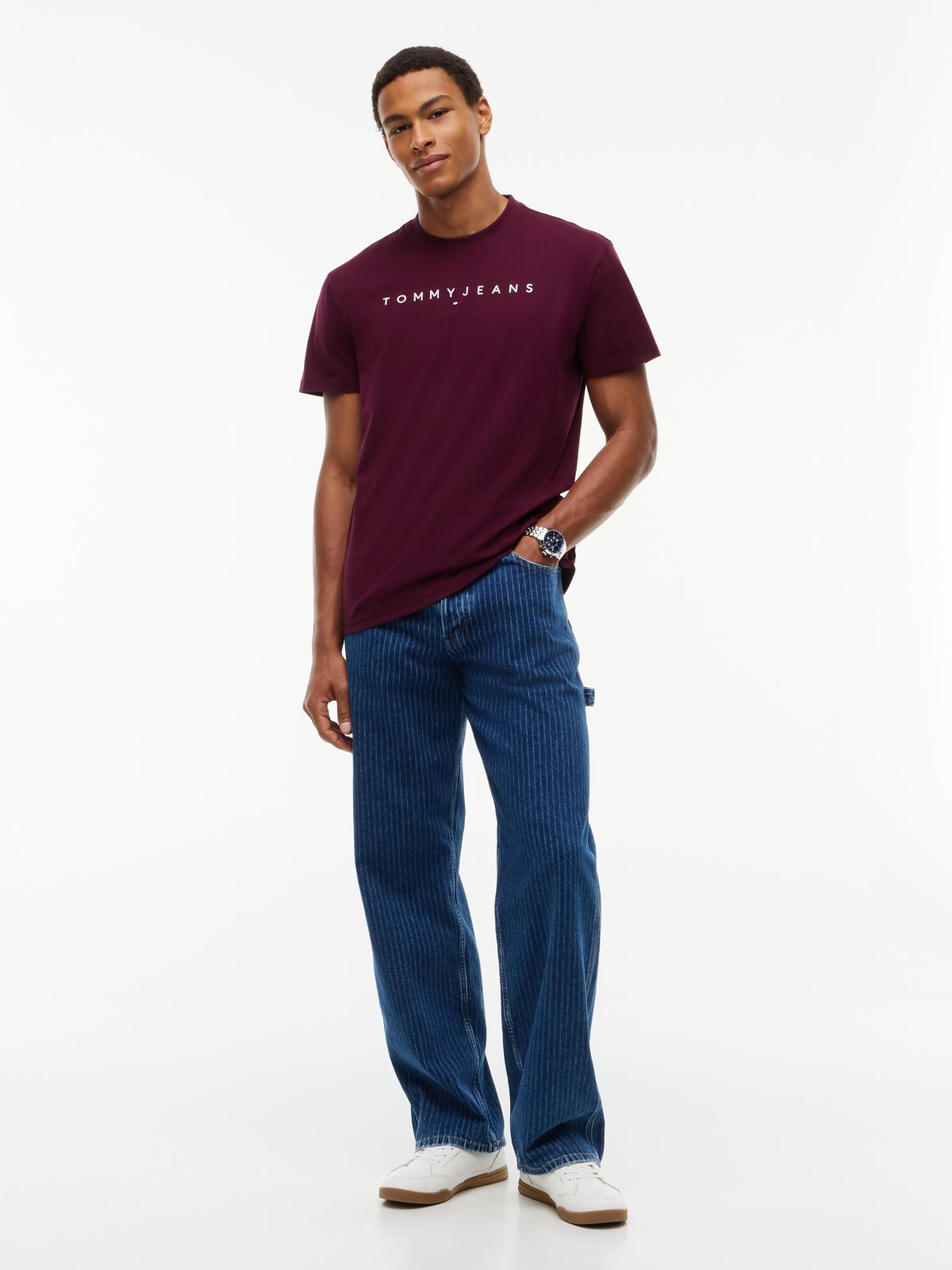 Linear Logo Jersey T-Shirt — Purple