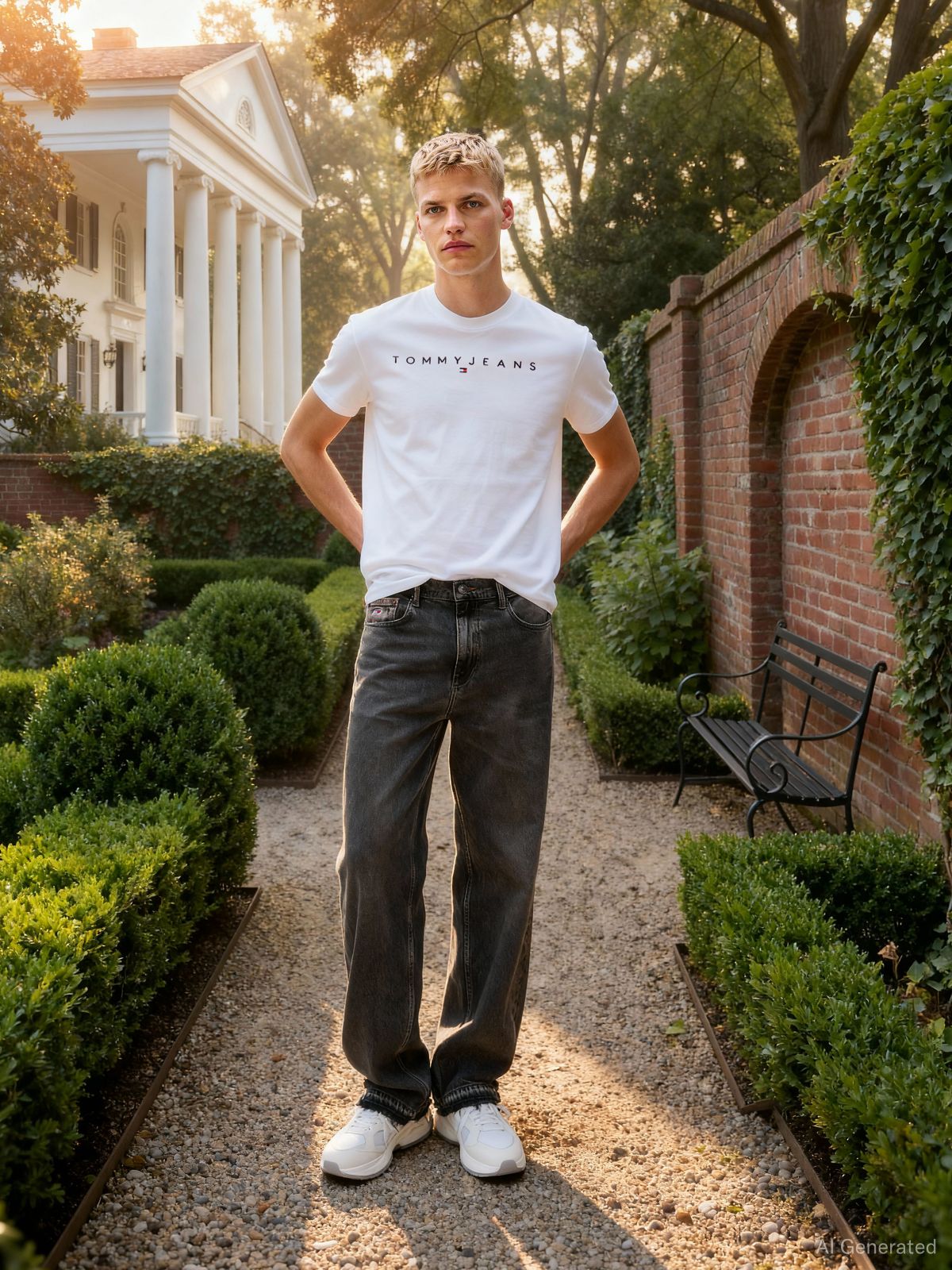Linear Logo Jersey T-Shirt — White