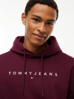 Linear Logo Fleece Drawstring Hoody — Purple 3