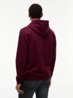Linear Logo Fleece Drawstring Hoody — Purple 4