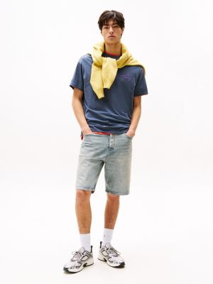 blue back logo graphic relaxed t-shirt for men tommy jeans