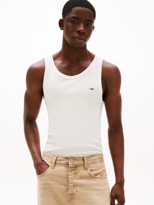 white 2-pack extra slim tank tops for men tommy jeans