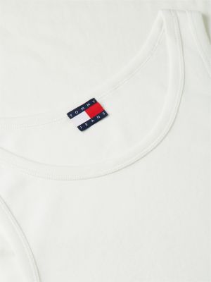 multi 2-pack tommy flag extra slim tank tops for men tommy jeans