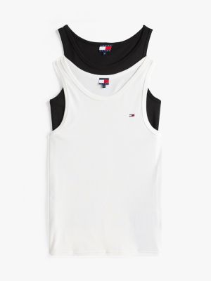 multi set van 2 extra slim fit tanktops voor heren - tommy jeans