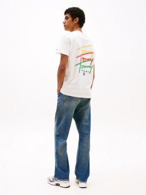 white back logo graphic t-shirt for men tommy jeans