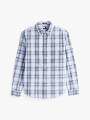 multi kariertes regular fit hemd für herren - tommy jeans