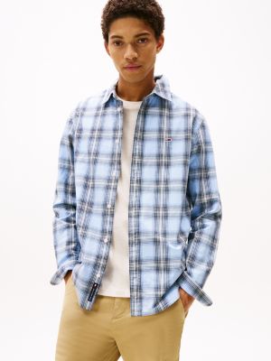 multi regular fit check shirt for men tommy jeans