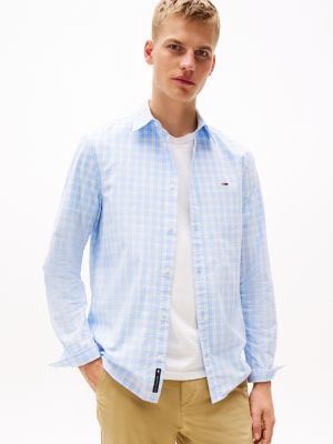 multi regular fit check shirt for men tommy jeans